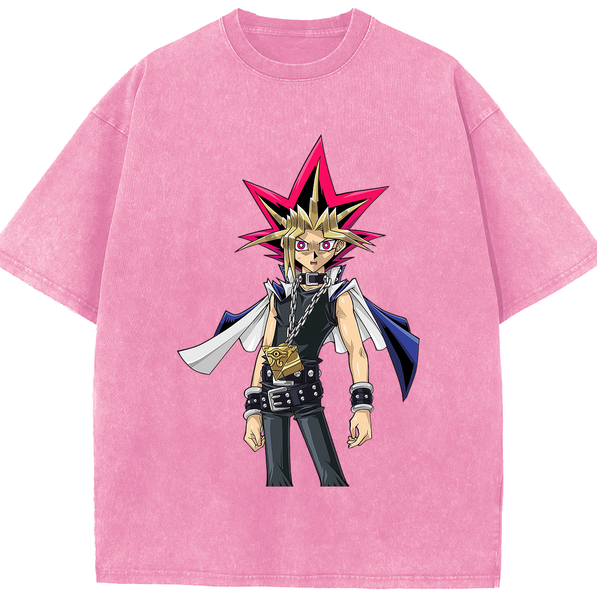 （画像用） 遊☆戯☆王 Yu-Gi-Oh! 綿100% ヴィンテージ風 半袖Tシャツ（フロントプリント）
